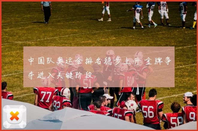 中国队奥运会排名稳步上升 金牌争夺进入关键阶段